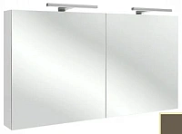 Зеркальный шкаф с подсветкой Jacob Delafon 120 см светло-коричневый блестящий лак