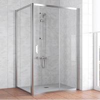 Душевой уголок профиль глянцевый хром стекло прозрачное Vegas-glass