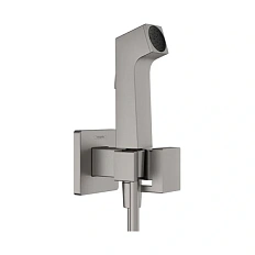 Гигиенический душ со смесителем Hansgrohe Bidette шлифованный черный хром