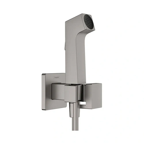 Гигиенический душ со смесителем Hansgrohe Bidette шлифованный черный хром - фото 4