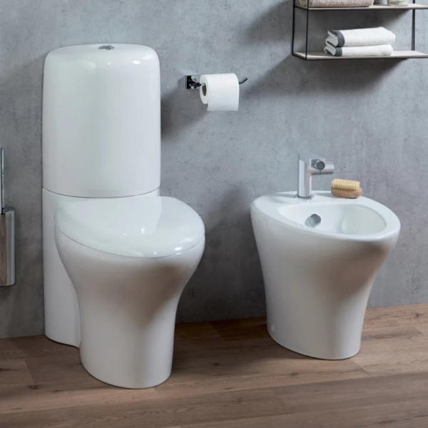 Унитаз-компакт Jacob Delafon Nouvelle Vague UJK102-00 безободковый (детальная фотография), напольные