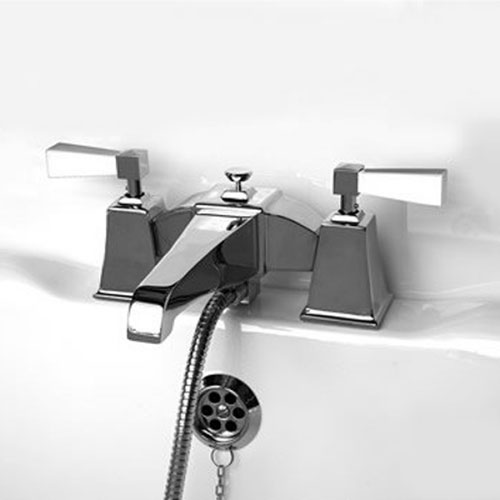 Смеситель для ванны с лейкой и шлангом, 3 отверстия, хром, Devon&Devon Vip Time 2VPTIME233BCRBI (детальная фотография)