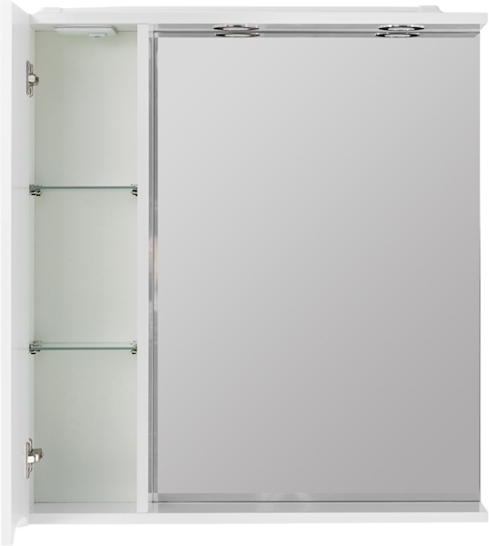 Зеркальный шкаф с подсветкой BelBagno Marino 60 см левосторонний MARINO-SPC-600/750-1A-BL-P-L (детальная фотография), 60 см