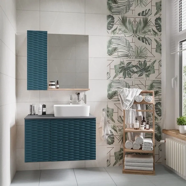 Зеркальный шкаф Grossman Альба 80 см веллингтон/бриз 208005 (детальная фотография), современные, hi-tech