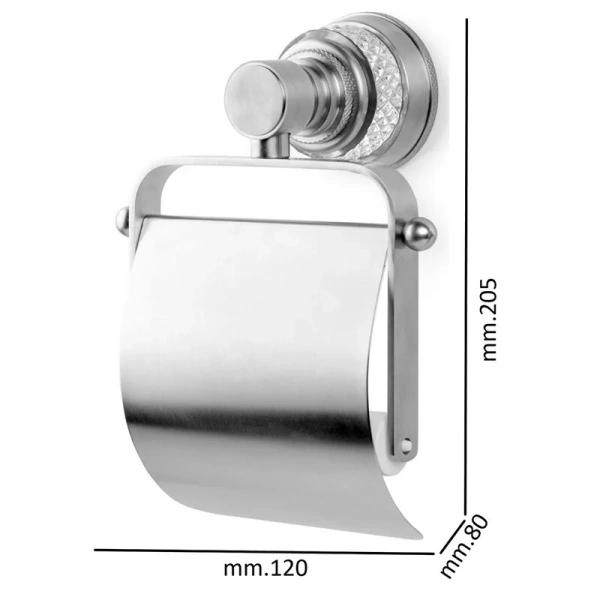 Бумагодержатель Boheme Aura хром 10241-CR (детальная фотография), классические, ретро, с кристаллами swarovski, декорированные