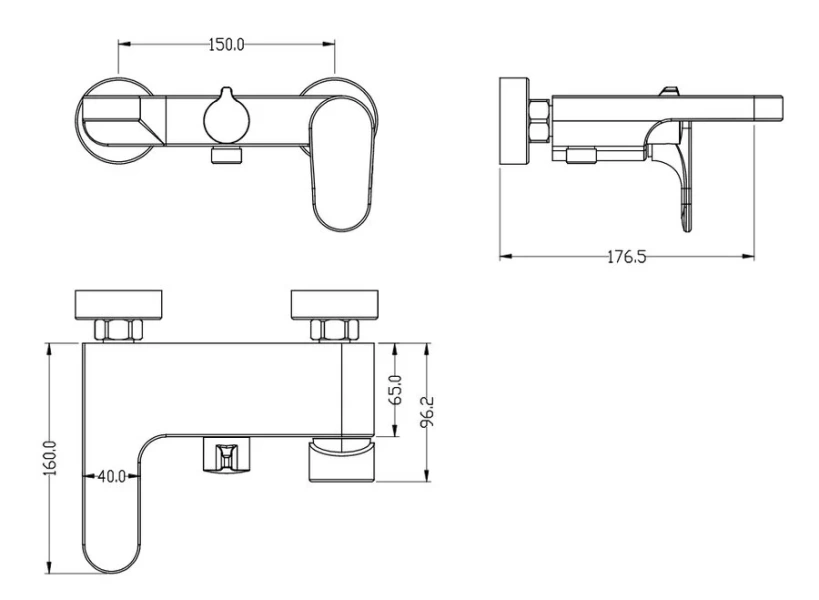 Смеситель для ванны Boheme Spectre бронза 453-BR (детальная фотография), для ванны