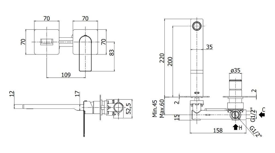 Схема (детальная фотография), для раковины