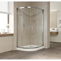 Душевой уголок профиль глянцевый хром стекло прозрачное Vegas-glass