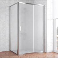 Душевой уголок профиль глянцевый хром стекло сатин Vegas-glass