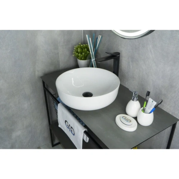 Раковина GID Esfera D1315 42 см белая 51182 (детальная фотография), керамические