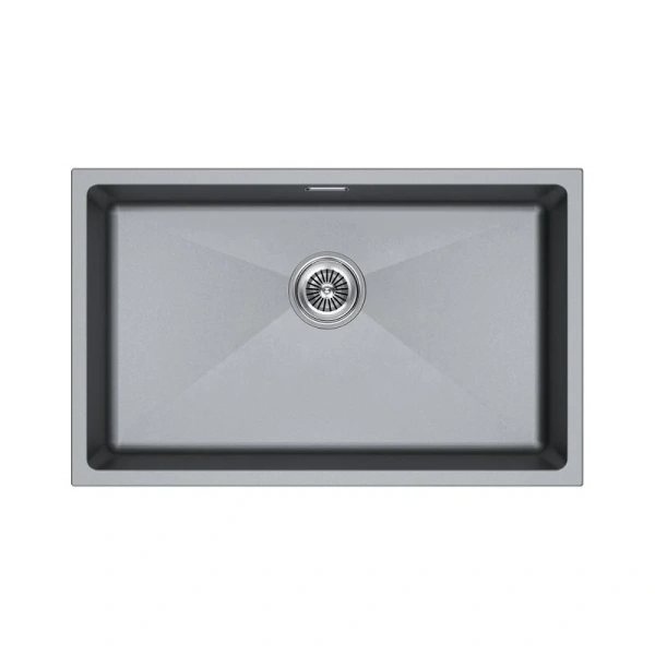 Мойка для кухни Paulmark Lumi 74 см серый металлик LU74-GRM (детальная фотография)