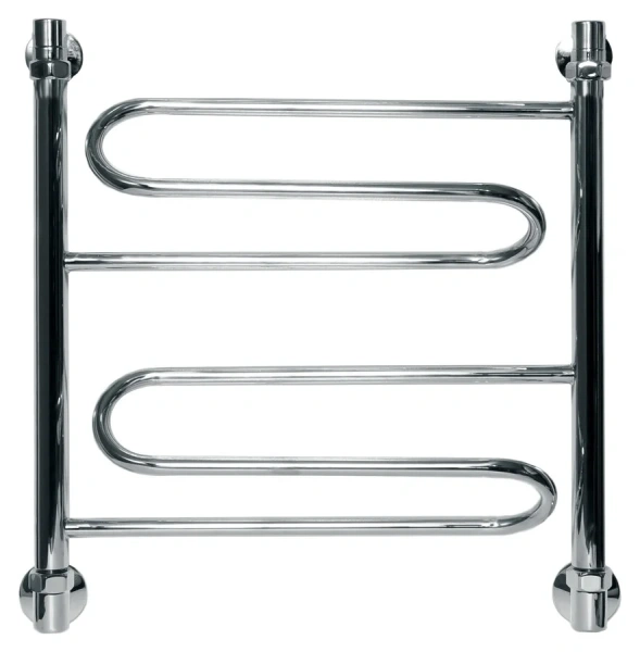 Полотенцесушитель водяной Ника Curve 50x40 см хром ЛЗ 50/40 (детальная фотография), современные, hi-tech