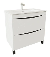 Тумба с раковиной напольная IDDIS Cloud 80 см белая