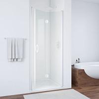 Душевая дверь профиль белый стекло шиншилла Vegas-glass
