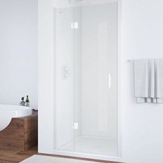 Душевая дверь профиль белый стекло прозрачное Vegas-glass