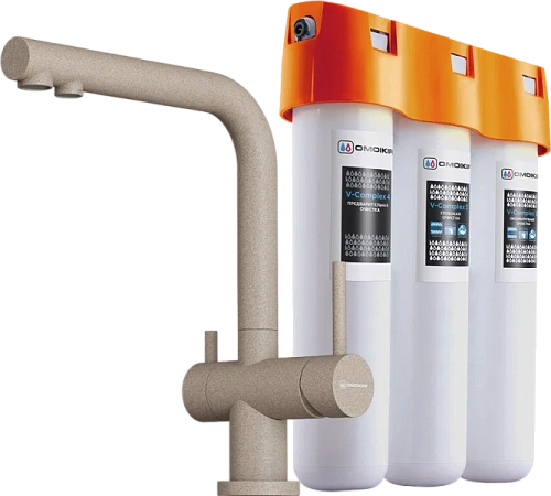 Смеситель для кухни Omoikiri Nagano-SA-P бежевый - фото 1