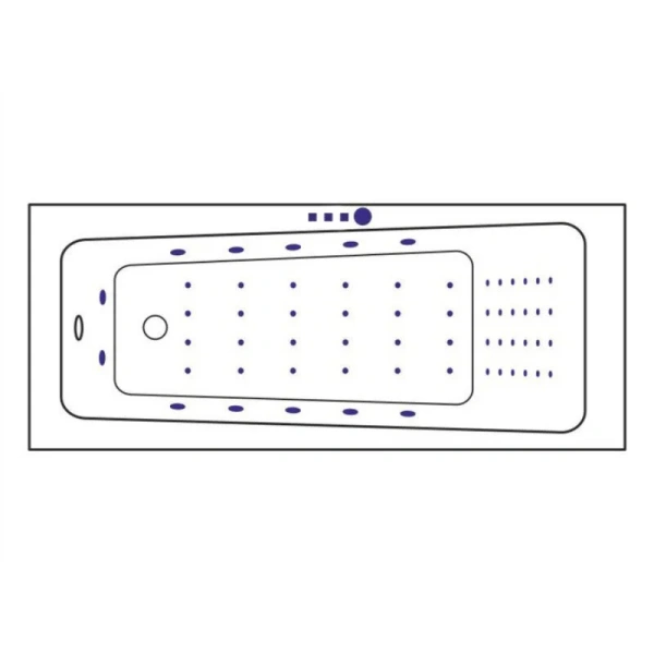 Ванна гидромассажная Excellent Ava Nano 170 x 70 см, белый/золото, WAEX.AVA17.NANO.GL (детальная фотография), другие