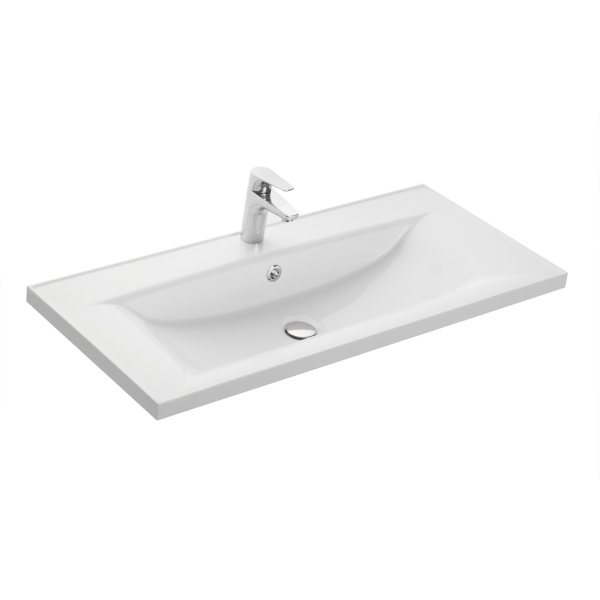 Раковина мебельная Акватон Айрис 100 см белая 1A723031AG010 (детальная фотография)