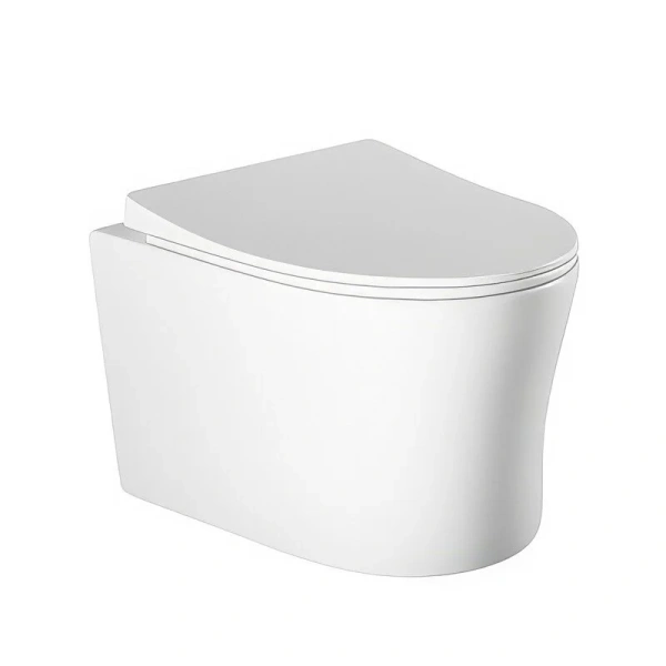 Унитаз подвесной Акватек Ника безободковый AQ2009-00 (детальная фотография), безободковые