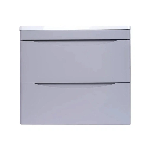 Тумба под раковину подвесная Style Line Бергамо 60 см серая - фото 2