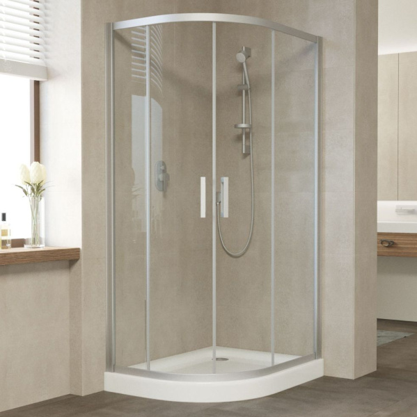 Душевой уголок стекло прозрачное Vegas-glass ZS-F 100х80 01 (детальная фотография)