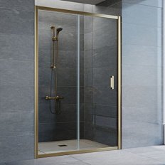 Душевая дверь профиль бронза стекло прозрачное Vegas-glass