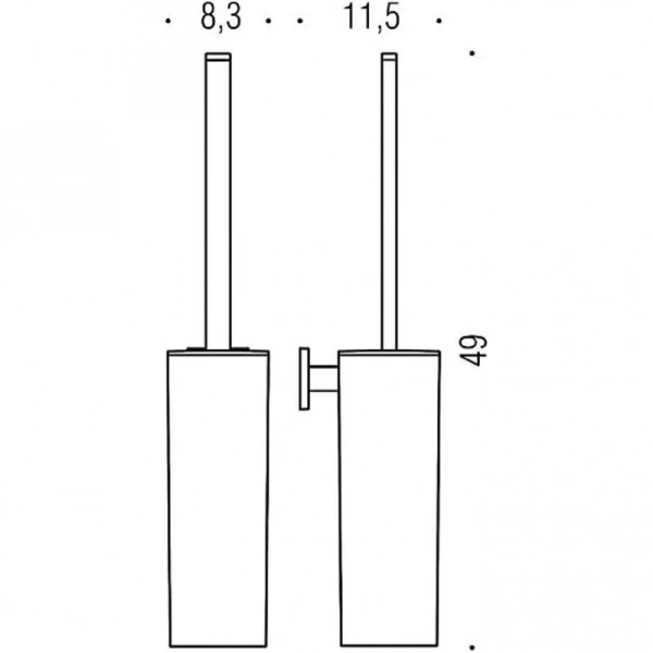 Ершик Colombo Basic Q настенный B3707 (детальная фотография), современные, hi-tech