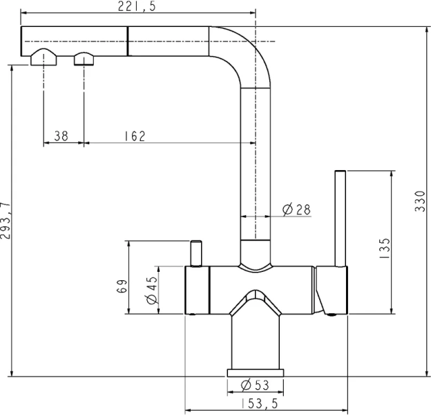 Смеситель для питьевой воды Paulmark Serpentine серый дым Se213222-GRS (детальная фотография) index_1