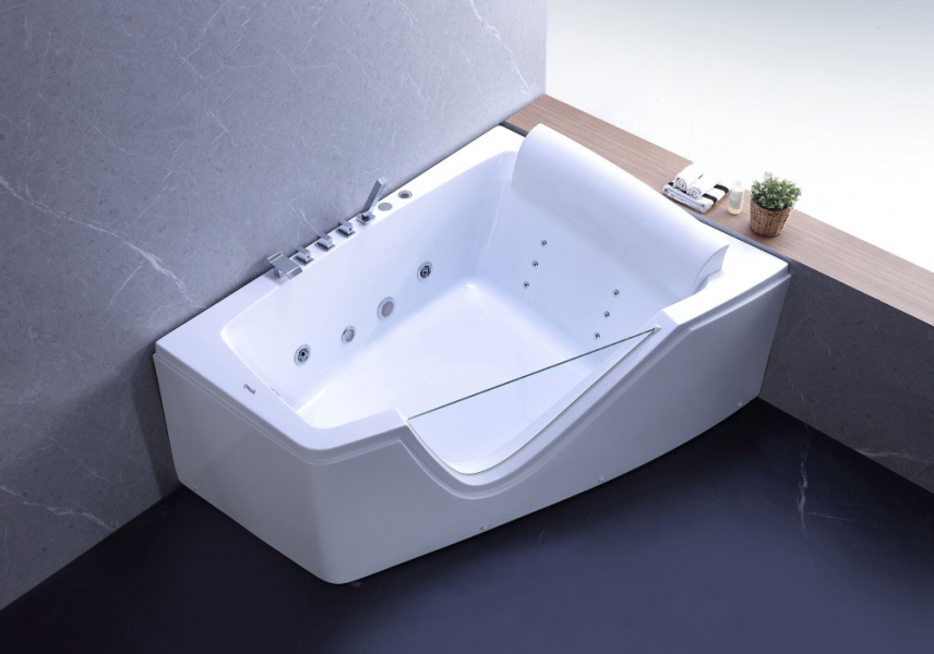 Ванна акриловая Gemy 170x130 см правосторонняя G9056 B R (детальная фотография), современныe, hi-tech