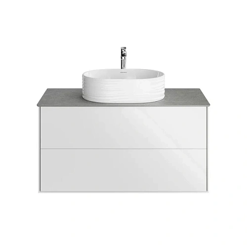 Тумба под раковину подвесная Kerama Marazzi Plaza Modern 100 см белая - фото 1