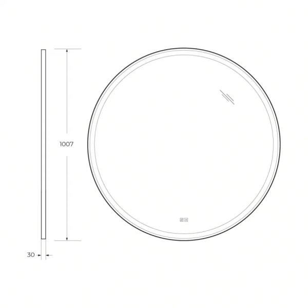 Зеркало с подсветкой Cezares Cadro 100 см круглое CZR-SPC-CADRO-1000-LED-TCH-WARM (детальная фотография), в наличии