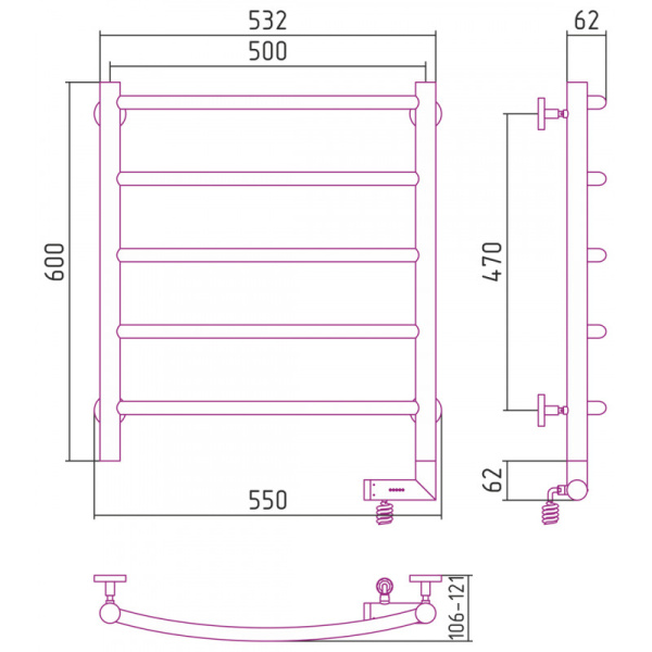 Схема (детальная фотография), хром