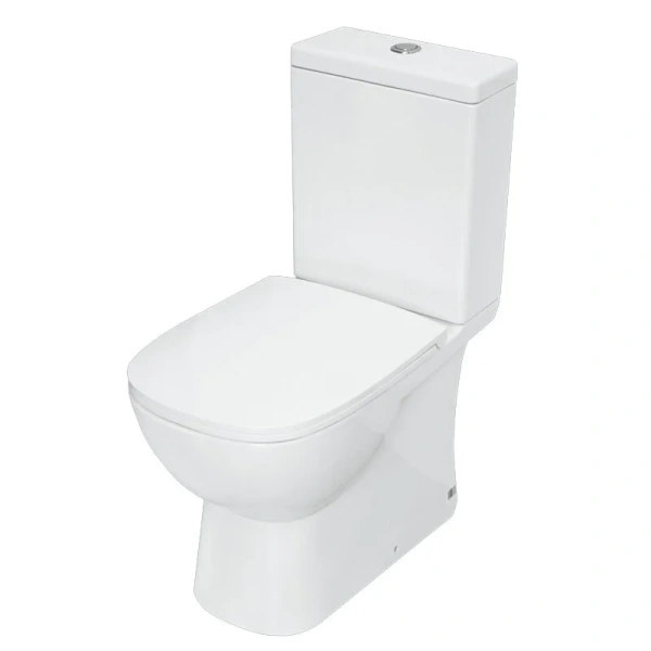 Унитаз компакт Sanita Luxe Quadro белый WC.CC/Quadro/2-SlimDM/WHT.G/S1 (детальная фотография)