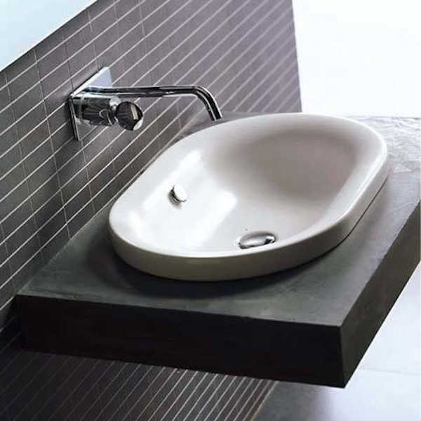 Раковина встраиваемая Hatria Daytime Y0YU01 60х45 см (детальная фотография), накладные (на столешницу), пристенные