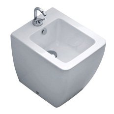 Биде напольное с одним отверстием под смеситель цвет белый Kerasan Ego