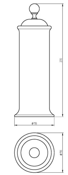 Мусорное ведро Migliore Provance крышка золото 17697 (детальная фотография), классические, ретро, декорированные