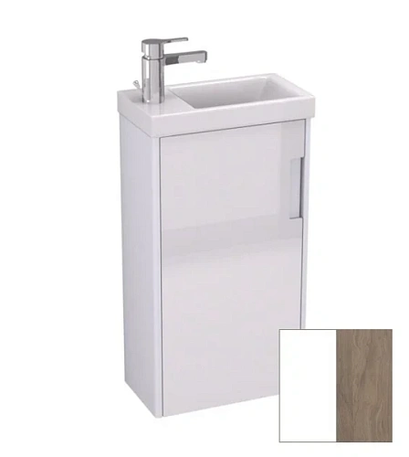 Тумба под раковину подвесная Velvex Klaufs 40 см белая/шатане - фото 2