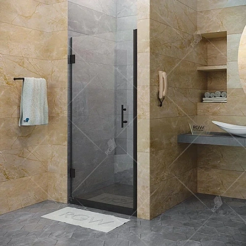 Душевая дверь в нишу RGW Hotel HO-011B 60 см черный профиль - фото 1