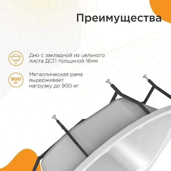 Акриловая ванна Радомир Альбена 1-01-0-1-1-015, 168 x 120 см, левая, каркас, подголовник в комплекте, белая (детальная фотография), белые