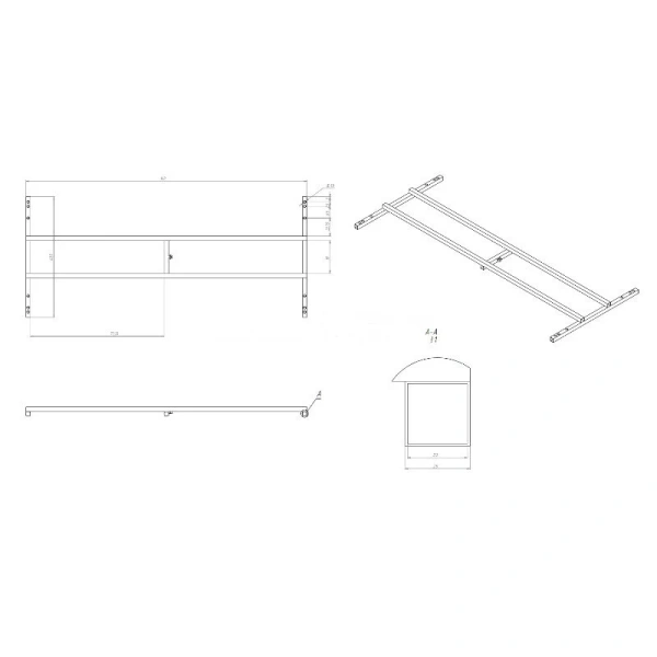 Ванна акриловая Diwo Смоленск 169 x 69 см, с каркасом, цвет белый 787391 (детальная фотография), современныe, hi-tech