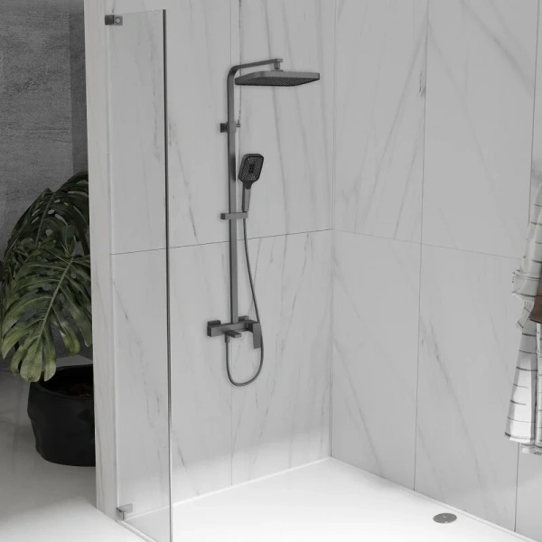 Душевая стойка Vincea Cube вороненая сталь VSFS-4C12GM (детальная фотография), другие