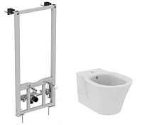 Биде с инсталляцией Ideal Standard Prosys Connect Air с отверстием под смеситель