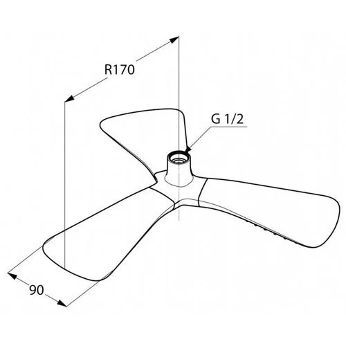 Верхний душ Kludi Fizz хром 6757805-00 (детальная фотография), по запросу