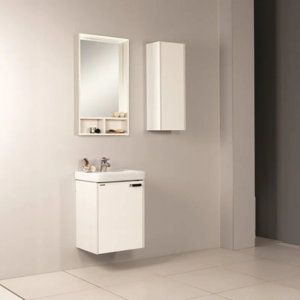 Зеркало Акватон Йорк 50 см белое, выбеленное дерево 1A170002YOAY0 (детальная фотография), в наличии