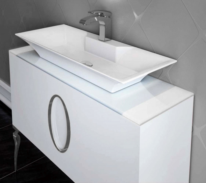 Раковина La Beaute Savoie на столешницу, белая 80см T100S01 (детальная фотография), по запросу