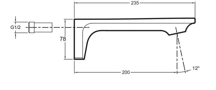 Излив для ванны Jacob Delafon STANCE E14795-CP (детальная фотография), в наличии