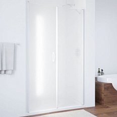 Душевая дверь профиль белый стекло сатин Vegas-glass
