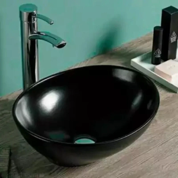 Раковина Ceramalux NC 40,5 см черная матовая 7138MB (детальная фотография), черные