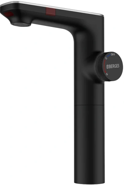 Смеситель для раковины BERGES Morans черный матовый 076004 (детальная фотография), с коротким изливом