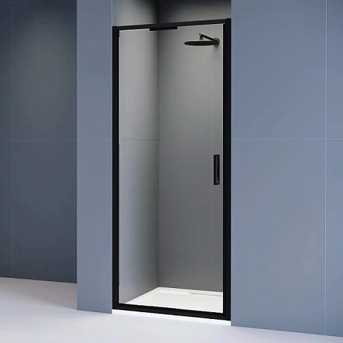 Душевая дверь в нишу RGW Stilvoll SV-05B 100 см профиль черный стекло прозрачное - фото 8